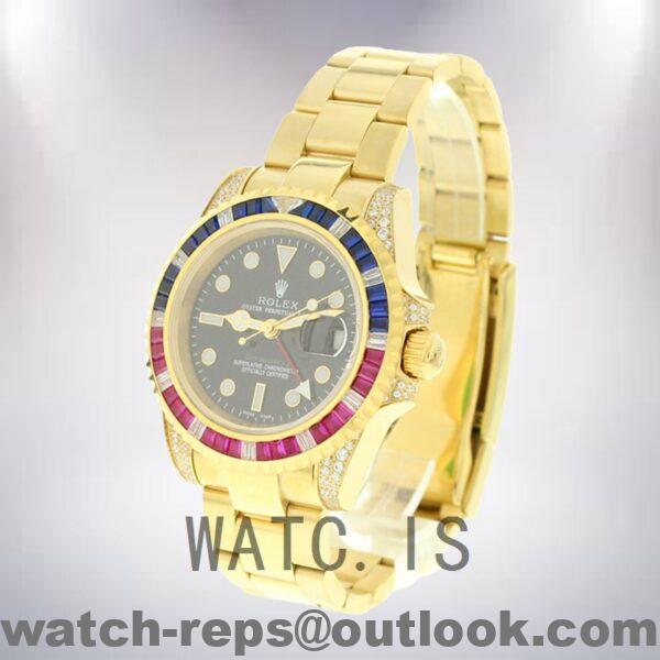 Rolex Gmt Master 116758 SAru-78208 Men's 40mm Gold-tone Black Dial Watch - Image 3