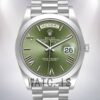 Rolex Day-Date Men's 40mm m228206-0027 Green Dial Watch