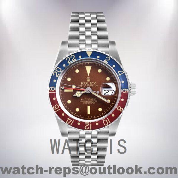 Rolex GMT-Master Men's 40mm 6542 Silver-tone Brown Dial Watch - Image 2
