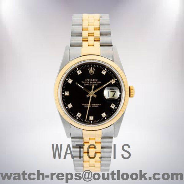 Rolex Datejust Men's 36mm 16233BKDJ Black Dial Jubilee Bracelet Watch - Image 2