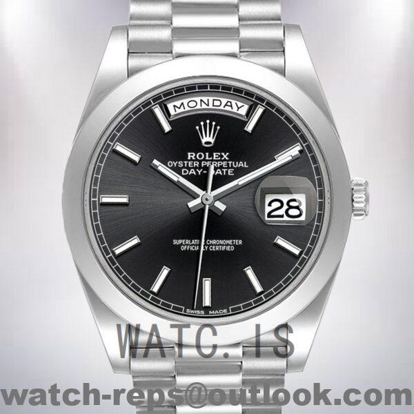 Rolex Day-Date Men's 40mm m228206-0031 Silver-tone President Bracelet Watch
