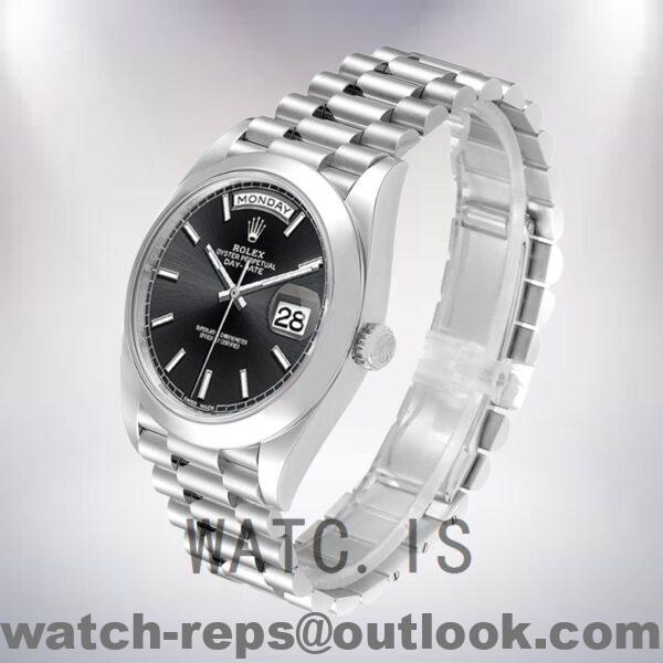 Rolex Day-Date Men's 40mm m228206-0031 Silver-tone President Bracelet Watch - Image 3
