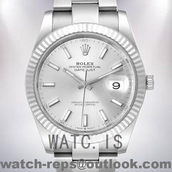 Rolex Datejust 41mm Men's 126334SSO Oyster Bracelet Silver Dial Watch