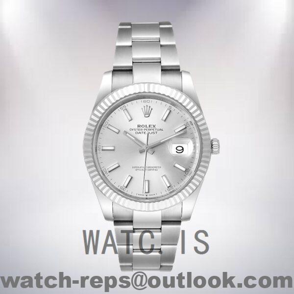 Rolex Datejust 41mm Men's 126334SSO Oyster Bracelet Silver Dial Watch - Image 2