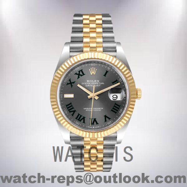 Rolex Datejust m126333-0020 Men's 41mm Silver-tone Wimbledon Dial Watch - Image 2