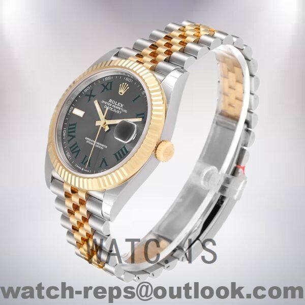 Rolex Datejust m126333-0020 Men's 41mm Silver-tone Wimbledon Dial Watch - Image 3