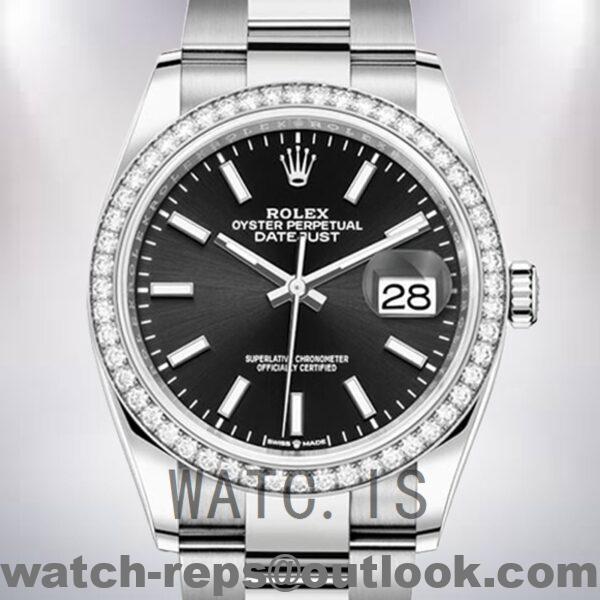 Rolex Datejust m126284rbr-0008 Ladies 36mm Oyster Bracelet Watch