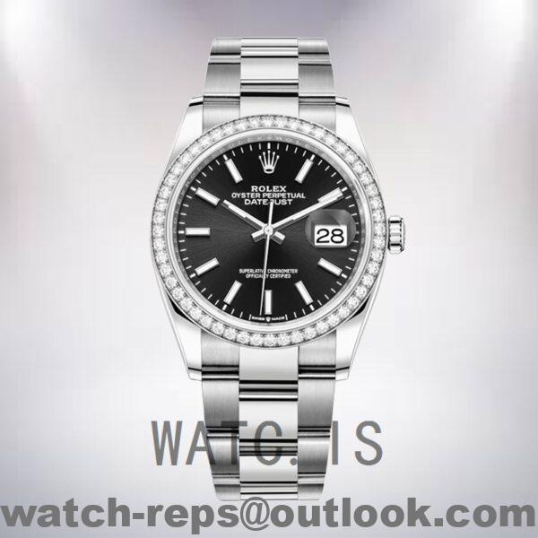 Rolex Datejust m126284rbr-0008 Ladies 36mm Oyster Bracelet Watch - Image 2