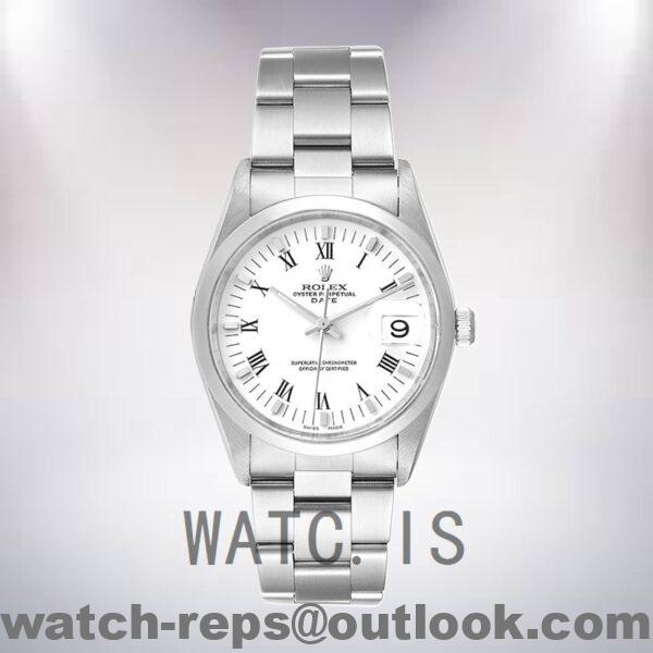 Rolex Oyster Perpetual Date 15000 Men's 36mm White Dial Silver-tone Watch - Image 2