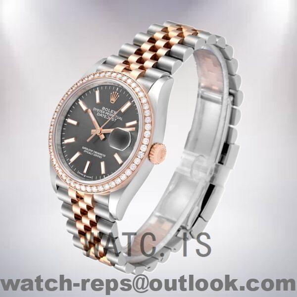 Rolex Datejust 36mm Men's m126281rbr-0001 Grey Dial Watch - Image 3