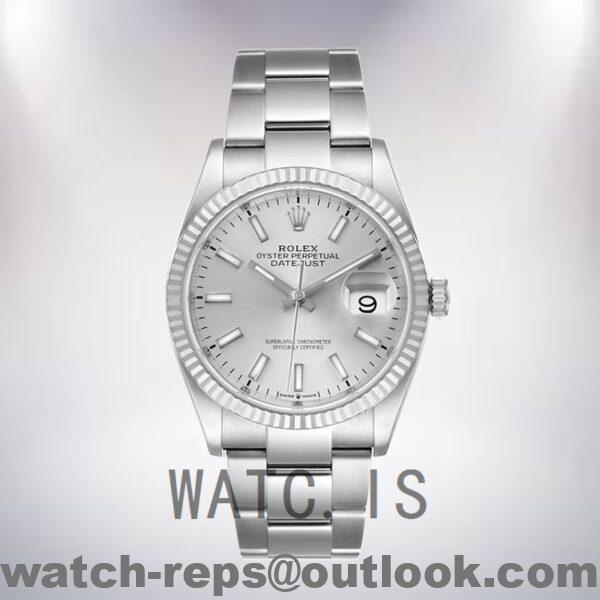 Rolex Datejust Men's 126234SSO 36mm Silver Dial Oyster Bracelet Watch - Image 2