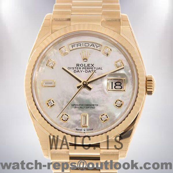 Rolex Day-date 36mm Unisex m128238-0011 President Bracelet Mother of Pearl Dial Watch 4