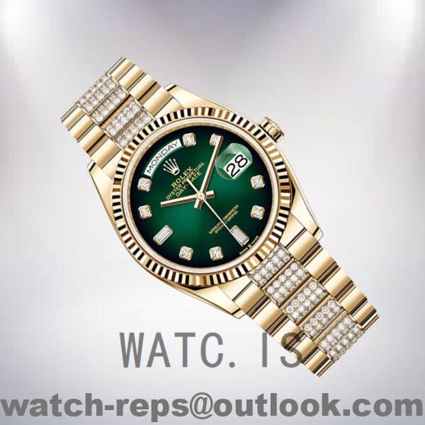 Rolex Day-Date m128238-0070 36mm Men's Automatic Green Dial Watch - Image 3