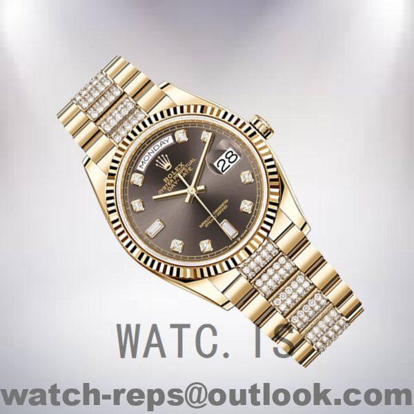 Rolex Day-Date Men's m128238-0024 36mm Automatic Brown Dial Watch - Image 3