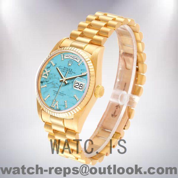 Rolex Day-Date m128238-0071 36mm Men's Automatic Blue Dial Watch - Image 3