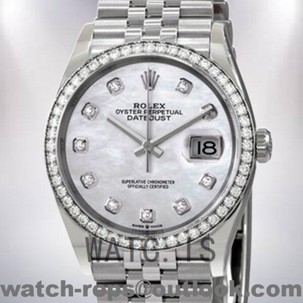 Rolex Datejust 36mm Ladies m126284rbr-0011 Silver-tone Watch