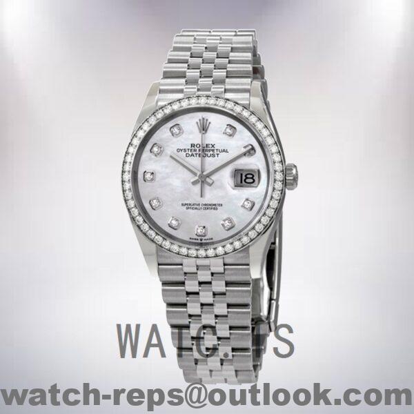 Rolex Datejust 36mm Ladies m126284rbr-0011 Silver-tone Watch - Image 2