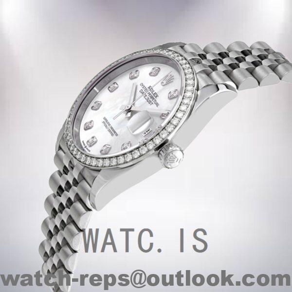 Rolex Datejust 36mm Ladies m126284rbr-0011 Silver-tone Watch - Image 3
