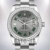 Rolex Datejust m126284rbr-0038 36mm Ladies Oyster Bracelet Gray Dial Watch