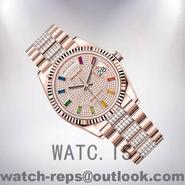 Rolex Day-Date 36mm Men's m128235-0040 President Bracelet Rose Gold-tone Watch - Image 3