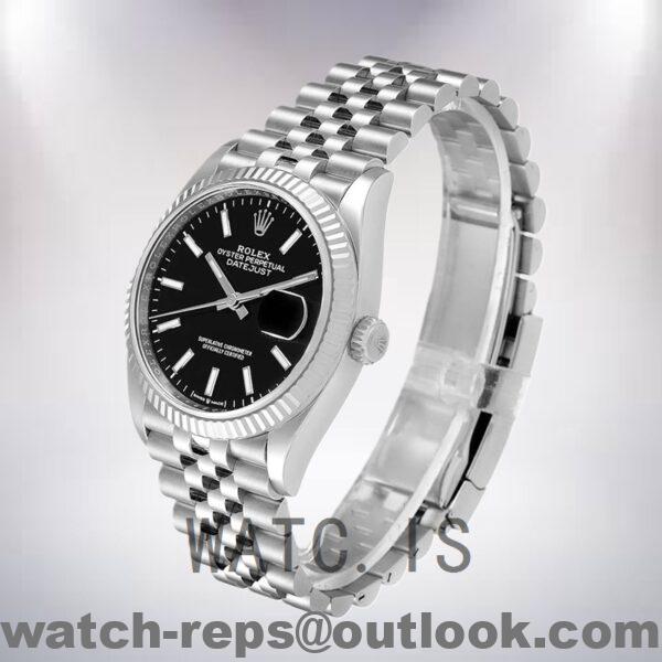 Rolex Datejust 126234BKSJ 36mm Men's Jubilee Bracelet Black Dial Watch - Image 3
