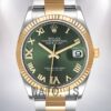 Rolex Datejust Men's 36mm m126233-0026 Green Dial Silver-tone Watch