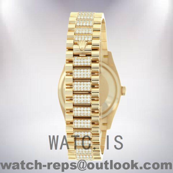 Rolex Day-Date Men's 36mm m118348-0149 Black Dial Automatic Watch - Image 4