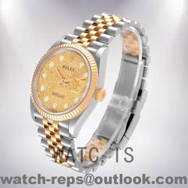 Rolex Datejust 36mm Men’s m126233-0033 Gold Jubilee Dial Automatic Watch 6