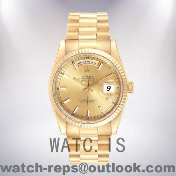 Rolex Day-Date 118238CSP Men's 36mm Automatic Jubilee Bracelet Watch - Image 2
