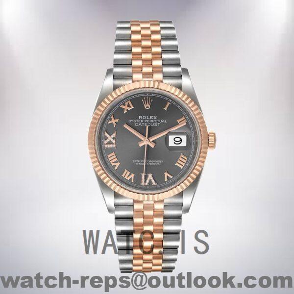 Rolex Datejust 36mm Men's m126231-0023 Jubilee Bracelet Grey Dial Watch - Image 2