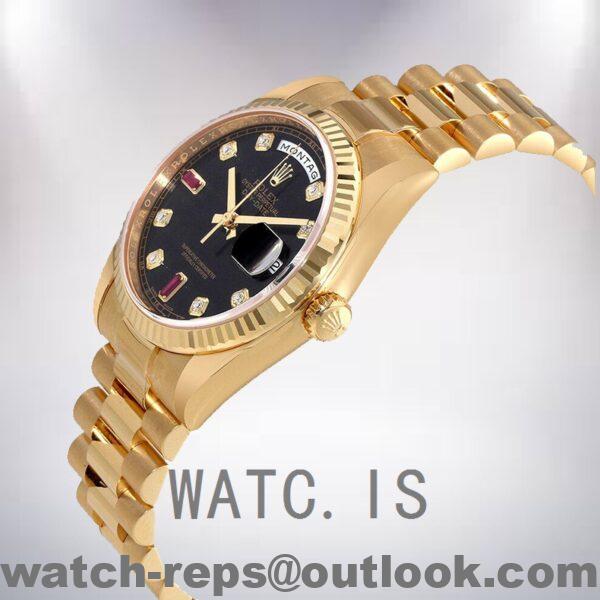 Rolex Day-Date Ladies 118238BKDRP 36mm Automatic Jubilee Bracelet Watch - Image 3