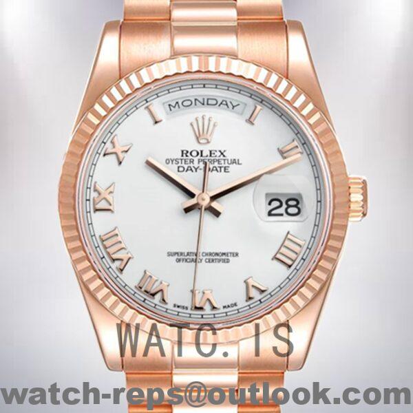 Rolex Day-Date Men's 36mm 118235 Rose Gold-tone Watch