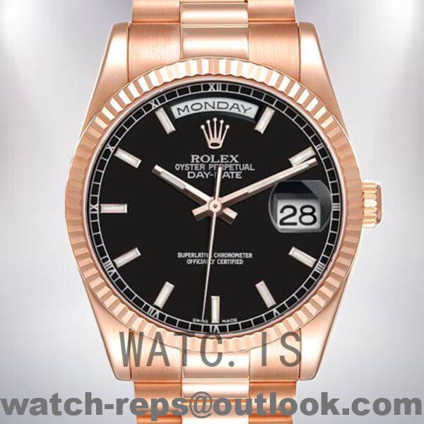 Rolex Day-Date Men's 36mm 118235 Rose Gold-tone Watch