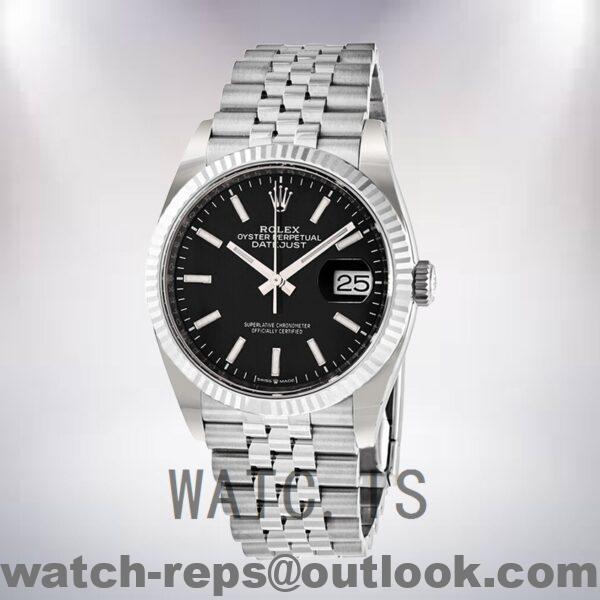 Rolex Datejust 36mm Men’s m126200-0003 Jubilee Bracelet Black Dial Watch 5