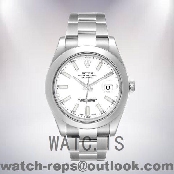 Rolex Datejust Men's 41mm 116300WSO Silver-tone White Dial Watch - Image 2