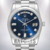 Rolex Day-Date 118206 36mm Men's Blue Dial Watch