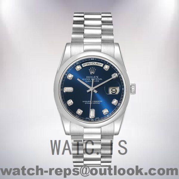 Rolex Day-Date 118206 36mm Men's Blue Dial Watch - Image 2