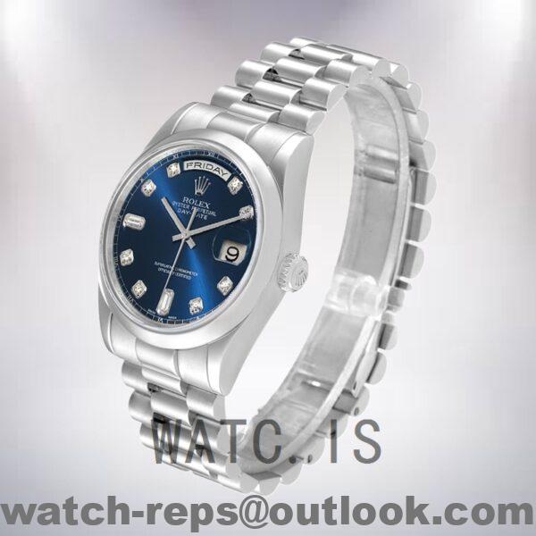 Rolex Day-Date 118206 36mm Men's Blue Dial Watch - Image 3