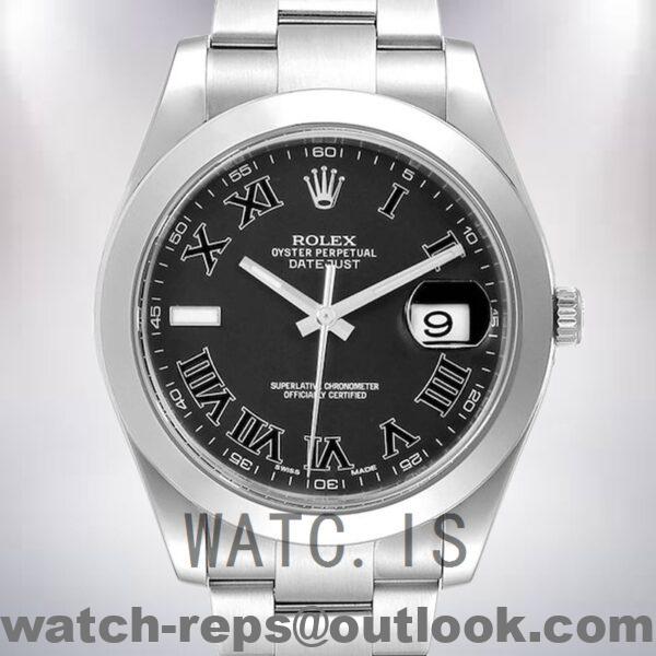 Rolex Datejust 116300BKRO Men's 41mm Oyster Bracelet Watch