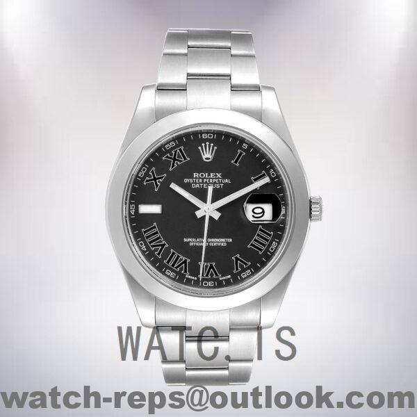Rolex Datejust 116300BKRO Men's 41mm Oyster Bracelet Watch - Image 2