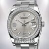 Rolex Datejust Men's 36mm 116244-72600 Oyster Bracelet Silver-tone Watch