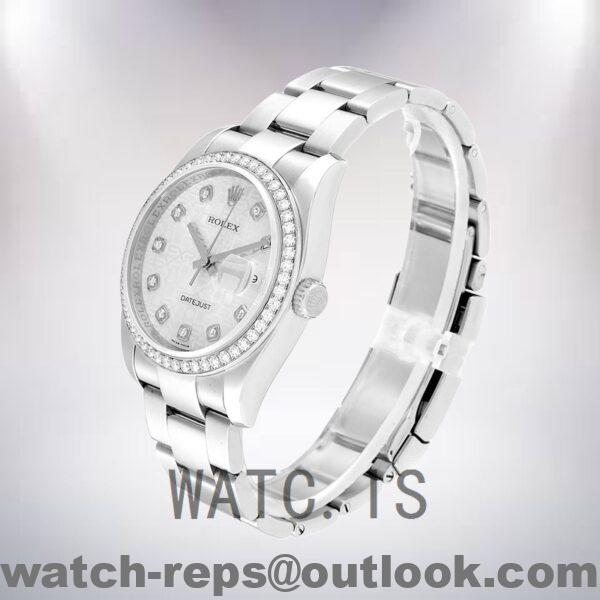 Rolex Datejust Men's 116244SJDO 36mm Silver Dial Watch - Image 3