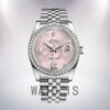 Rolex Datejust Men's 36mm 116244PFAJ Silver-tone Pink Floral Dial Watch - Image 2