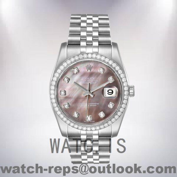 Rolex Datejust 116244BKMDJ Men's 36mm Mother of Pearl Watch - Image 2