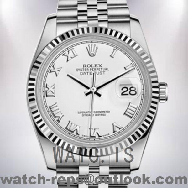 Rolex Datejust 36mm 116234WRJ Men’s White Dial Silver-tone Watch 4