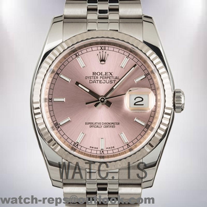 Rolex Datejust 116234-0120 36mm Men’s Pink Dial Watch 3