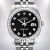 Rolex Datejust Men's 116244BKDJ 36mm Bracelet Black Dial Watch
