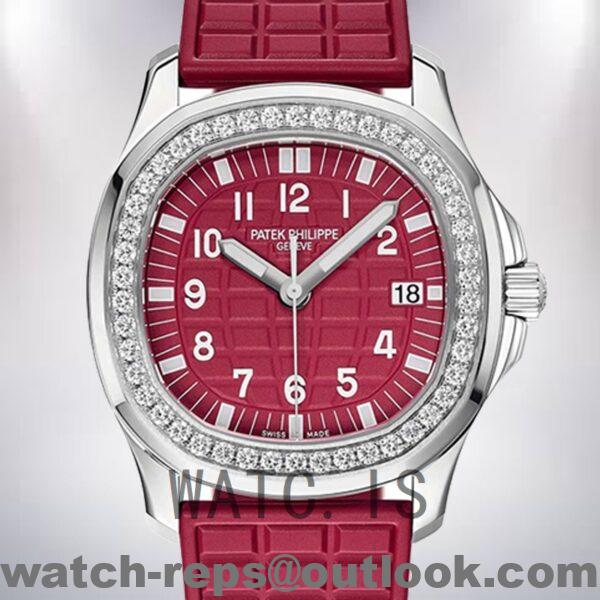 Patek Philippe Aquanaut 32mm Ladies 5067A-027 Red Dial Watch