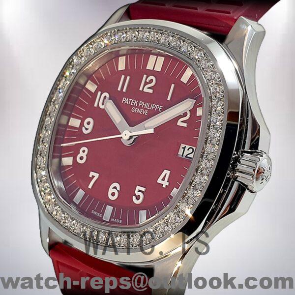 Patek Philippe Aquanaut 32mm Ladies 5067A-027 Red Dial Watch - Image 3