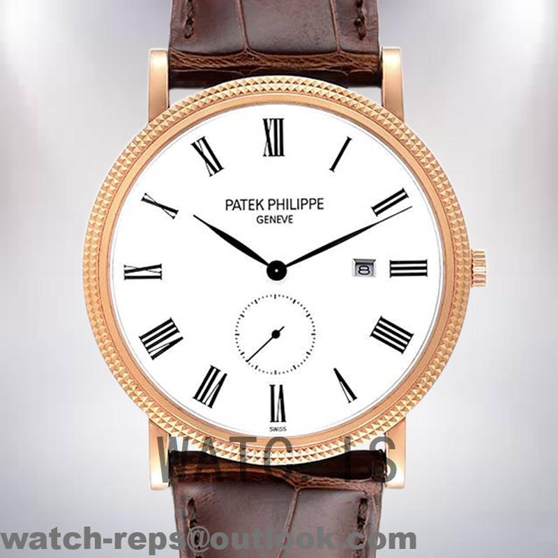 Patek Philippe Calatrava 40mm 5119G Men’s Leather Strap Watch 2